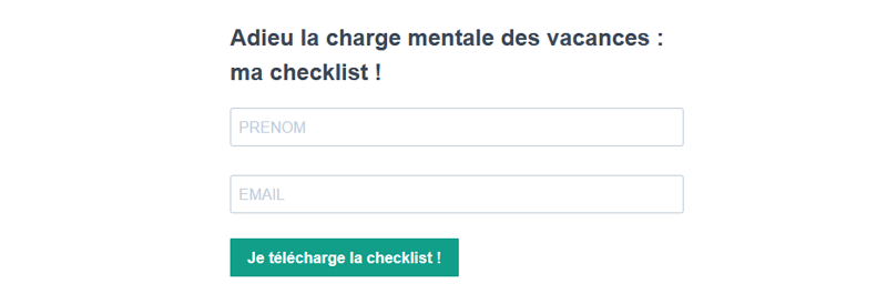 Formulaire checklist charge mentale